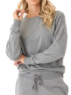Cathy Boyfriend Feather Fleece Pullover