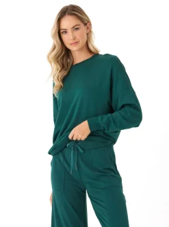 Cathy Boyfriend Feather Fleece Pullover