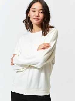 Cathy Boyfriend Feather Fleece Pullover