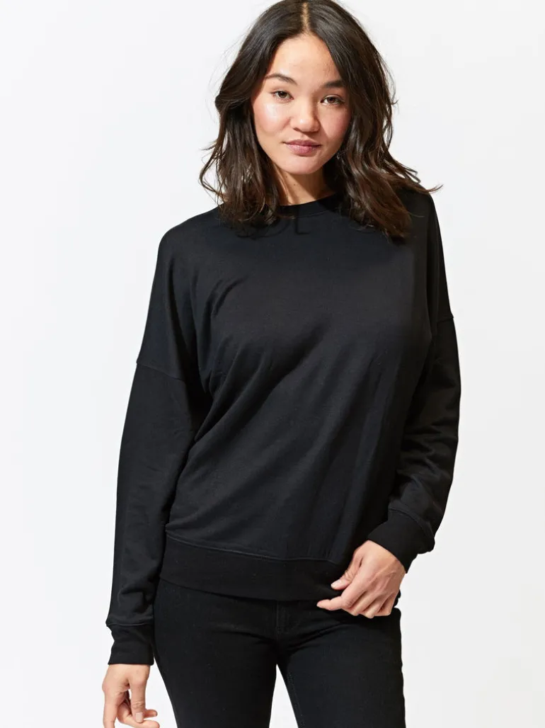 Cathy Boyfriend Feather Fleece Pullover