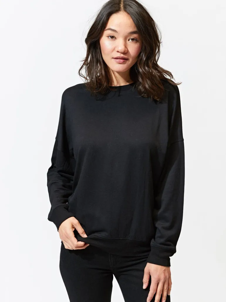 Cathy Boyfriend Feather Fleece Pullover