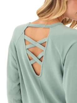 Danica Feather Fleece Criss Cross Pullover