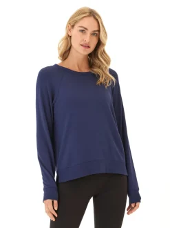 Danica Feather Fleece Criss Cross Pullover