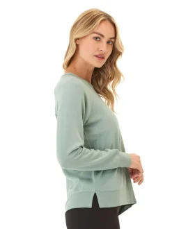 Danica Feather Fleece Criss Cross Pullover