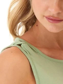 Desirae Tencel Jersey Twist Shoulder Tank
