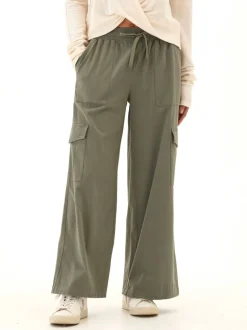 Eila Stretch Twill Wide Leg Cargo Pant