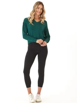 Elyzza Feather Fleece V-Neck Pullover