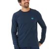 Embroidery Long Sleeve Triblend Crew