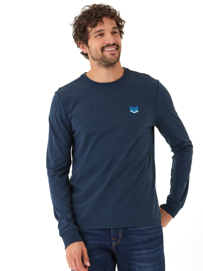 Embroidery Long Sleeve Triblend Crew