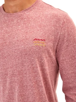 Embroidery Long Sleeve Triblend Crew