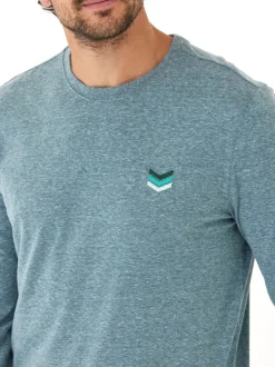 Embroidery Long Sleeve Triblend Crew