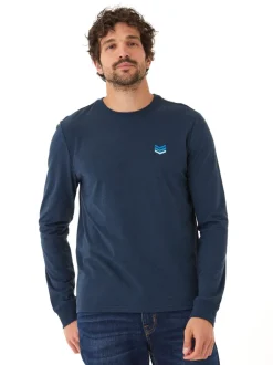 Embroidery Long Sleeve Triblend Crew