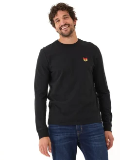 Embroidery Long Sleeve Triblend Crew