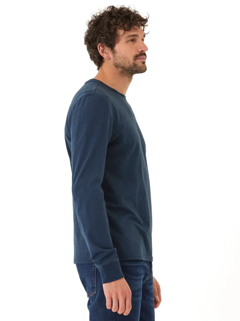 Embroidery Long Sleeve Triblend Crew