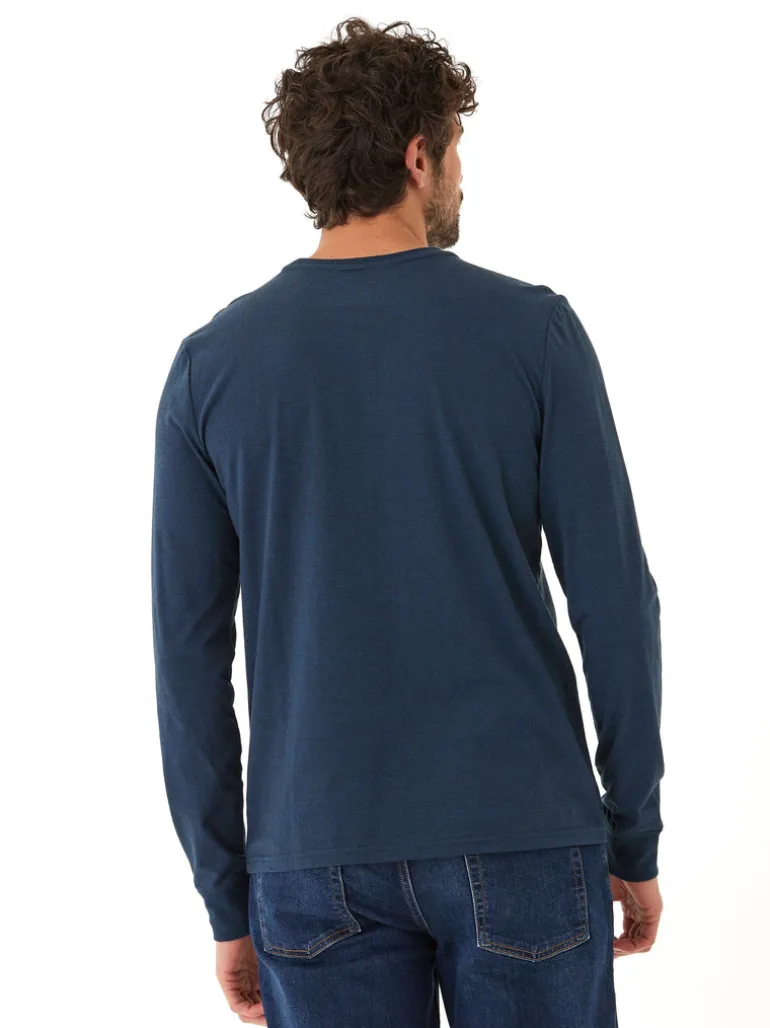 Embroidery Long Sleeve Triblend Crew
