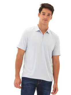 Erick Peached Pique ¼ Zip SS Polo