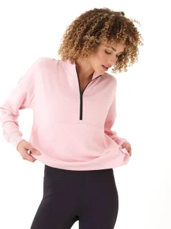 Florynce Feather Fleece Mock Neck Pullover