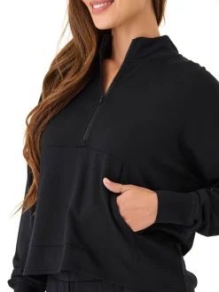 Florynce Feather Fleece Mock Neck Pullover