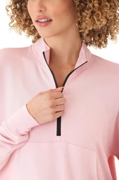 Florynce Feather Fleece Mock Neck Pullover
