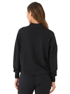 Florynce Feather Fleece Mock Neck Pullover
