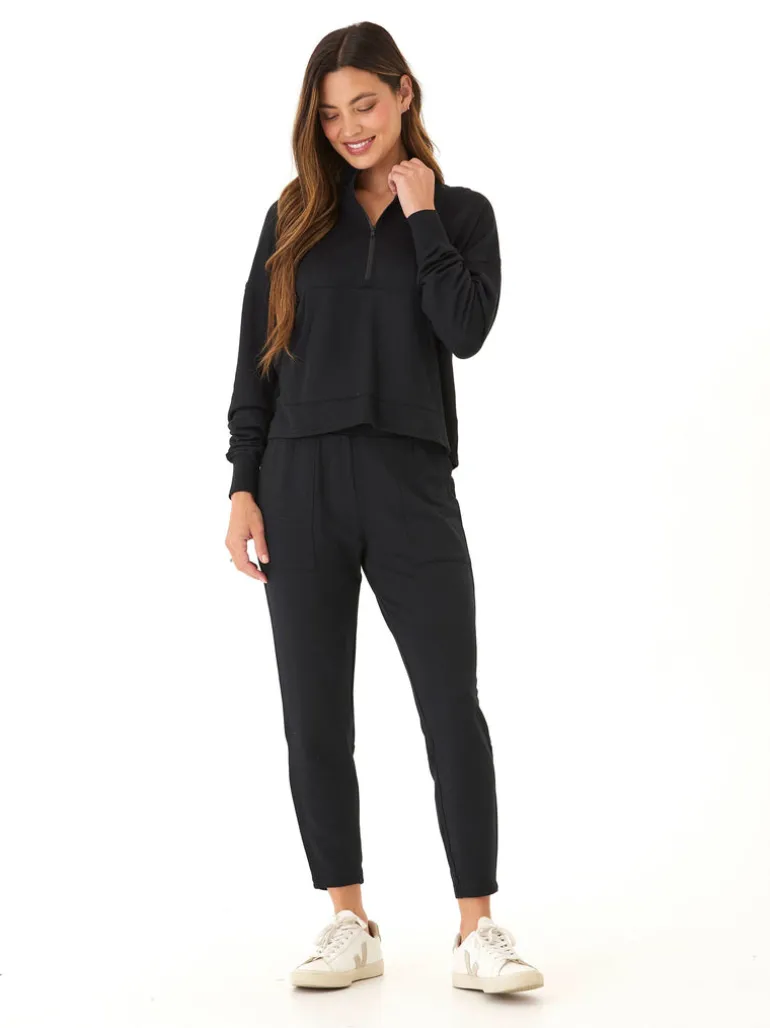 Florynce Feather Fleece Mock Neck Pullover