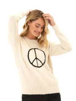 Fuzzy Knit Graphic Pullover