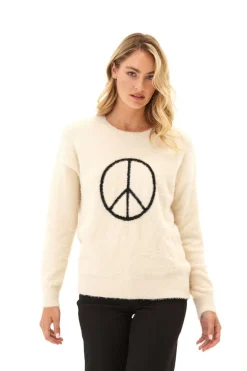 Fuzzy Knit Graphic Pullover