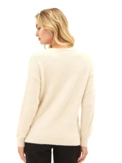 Fuzzy Knit Graphic Pullover