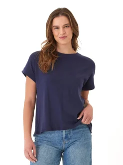 Gianna Textured Slub Jersey Twist Back Tee