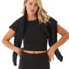 Guadalupe Heather Luxe Jersey Crop Tee