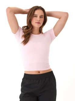 Guadalupe Heather Luxe Jersey Crop Tee