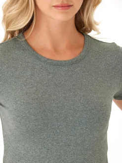 Guadalupe Heather Luxe Jersey Crop Tee