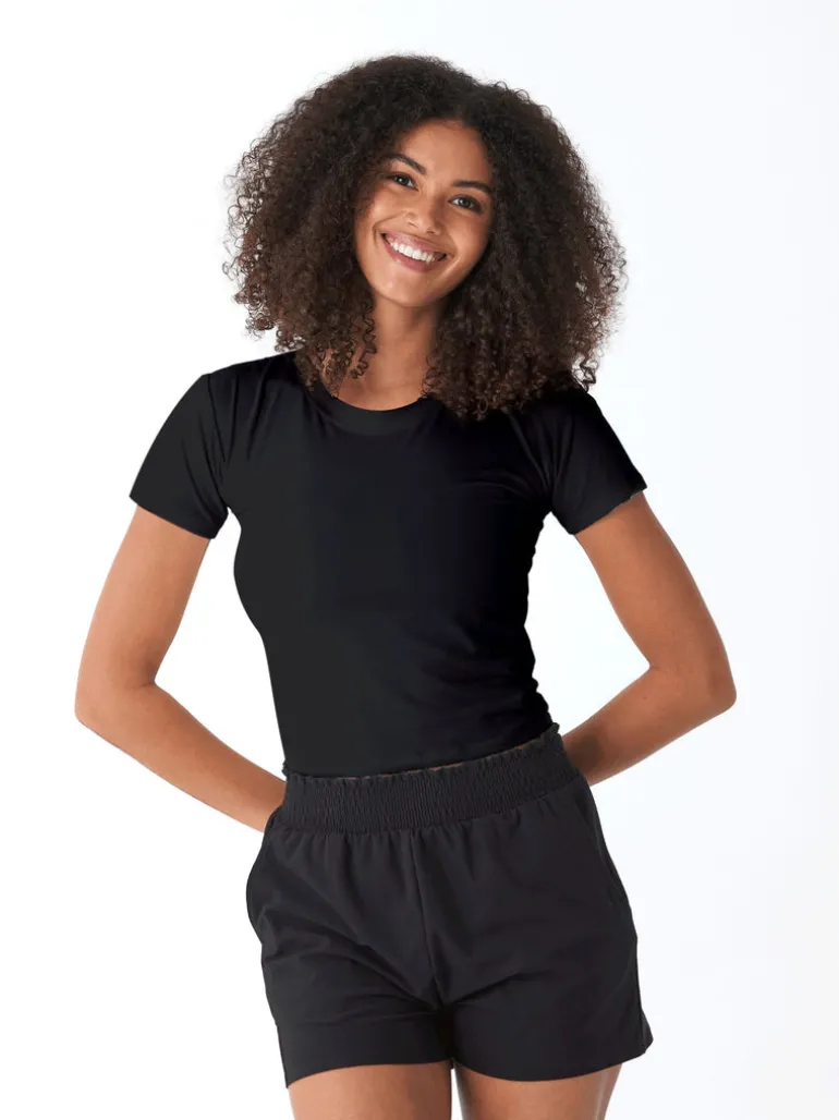 Guadalupe Heather Luxe Jersey Crop Tee