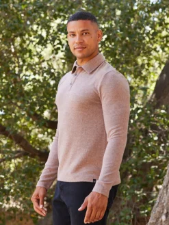 Henrique Sweater Knit Long Sleeve Polo