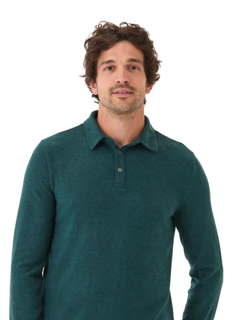 Henrique Sweater Knit Long Sleeve Polo