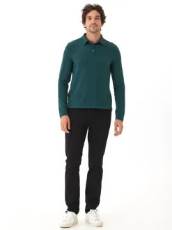 Henrique Sweater Knit Long Sleeve Polo