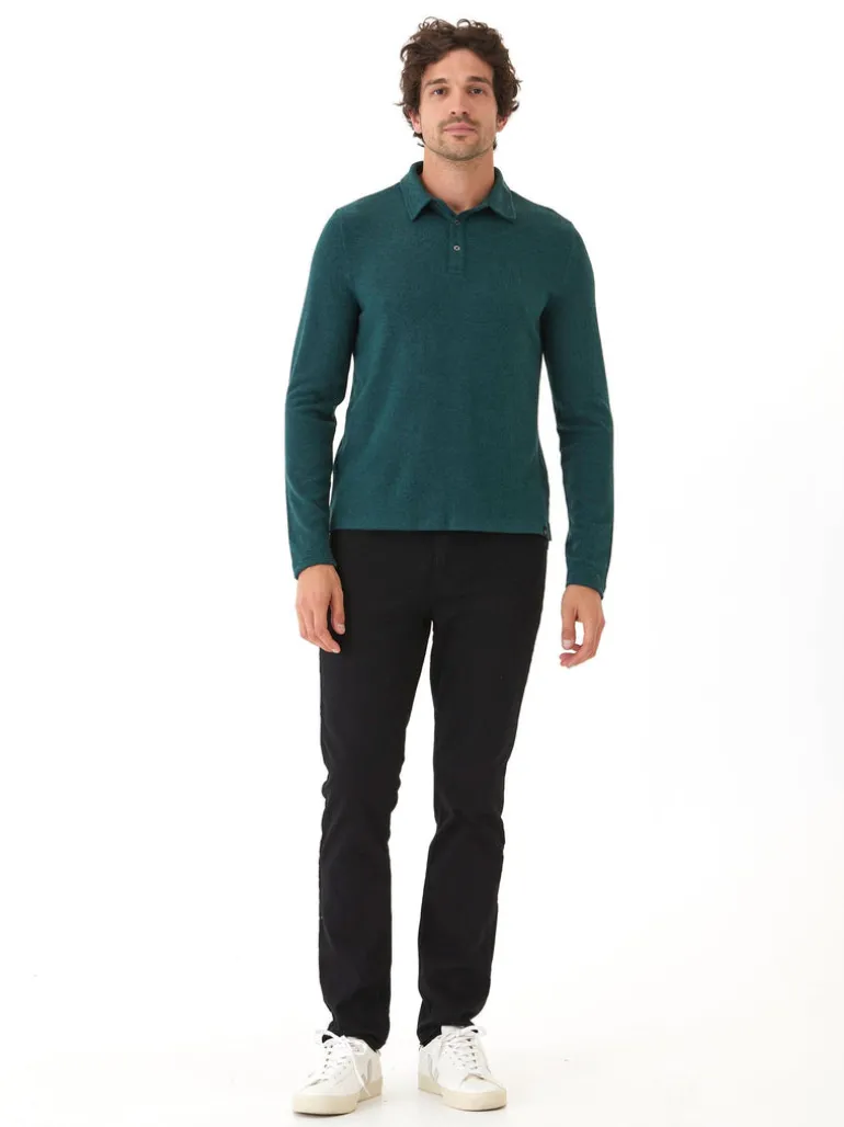 Henrique Sweater Knit Long Sleeve Polo