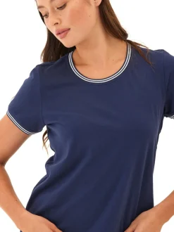 Jordana Comfort Jersey Trim Detail Tee