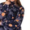 Josephine Abstract Bloom Print Sherpa 1/2-Zip