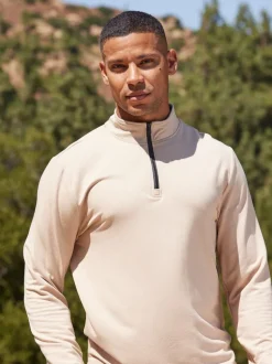 Kace Modal Terry Quarter Zip Neck