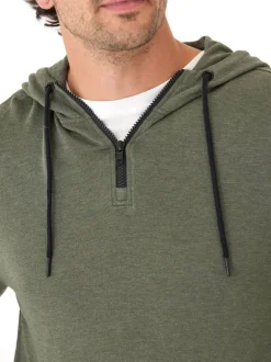 Khris 1/4 Zip Feather Fleece Hoodie