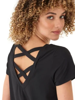 Kristie Criss Cross Luxe Jersey Tee