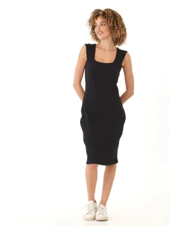 Leah Organic Rib Midi Dress