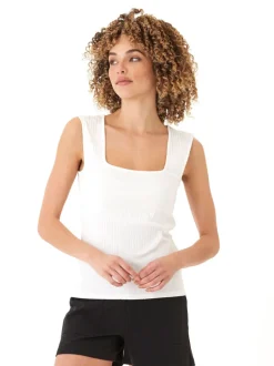Leah Organic Rib Square Neck Tank