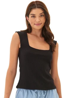 Leah Organic Rib Square Neck Tank