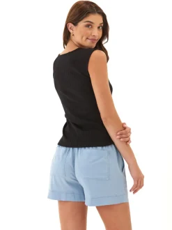 Leah Organic Rib Square Neck Tank