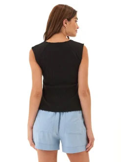 Leah Organic Rib Square Neck Tank