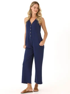 Livvie Smocked Jersey Jumpsuit