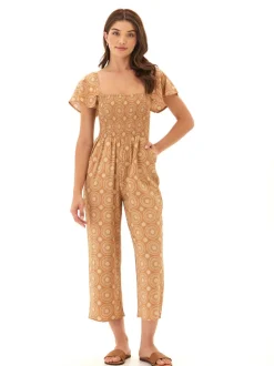 Lucille Medallion Print Woven Jumpsuit