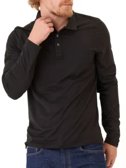 Luxe Jersey Long Sleeve Polo
